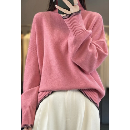 Cozy Warm Women's Oversized Knit Turtleneck Sweater
