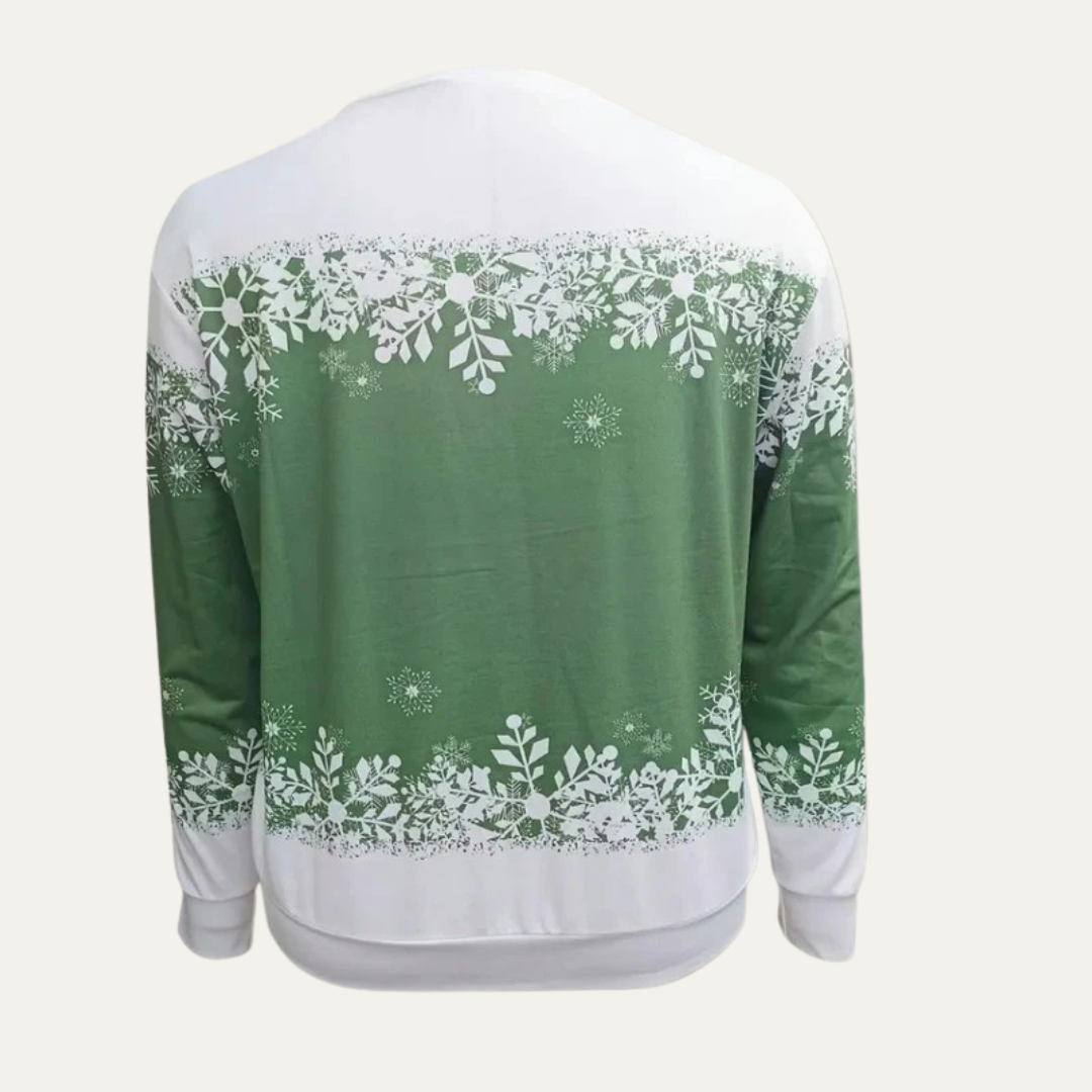 VogeLuxe | Women’s Festive Snowman Crewneck Sweatshirt