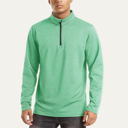 VogeLuxe | Men’s Technical Quarter Zip Stand Collar Shirt