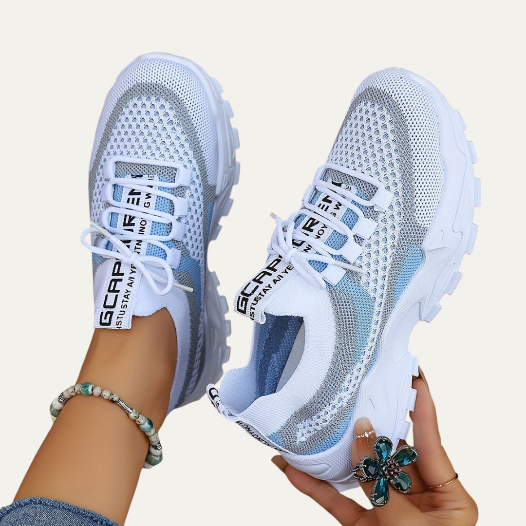 VogeLuxe | Women’s Lightweight Chunky Platform Mesh Sneakers
