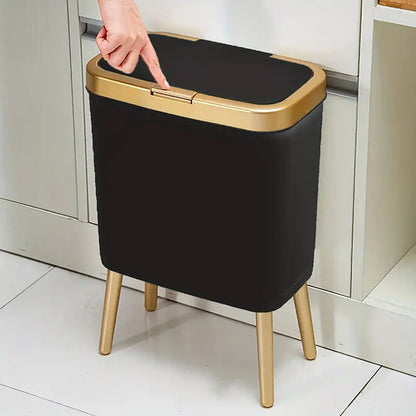 Large Odor-Control Trash Can with Tall Legs - VogeLuxe