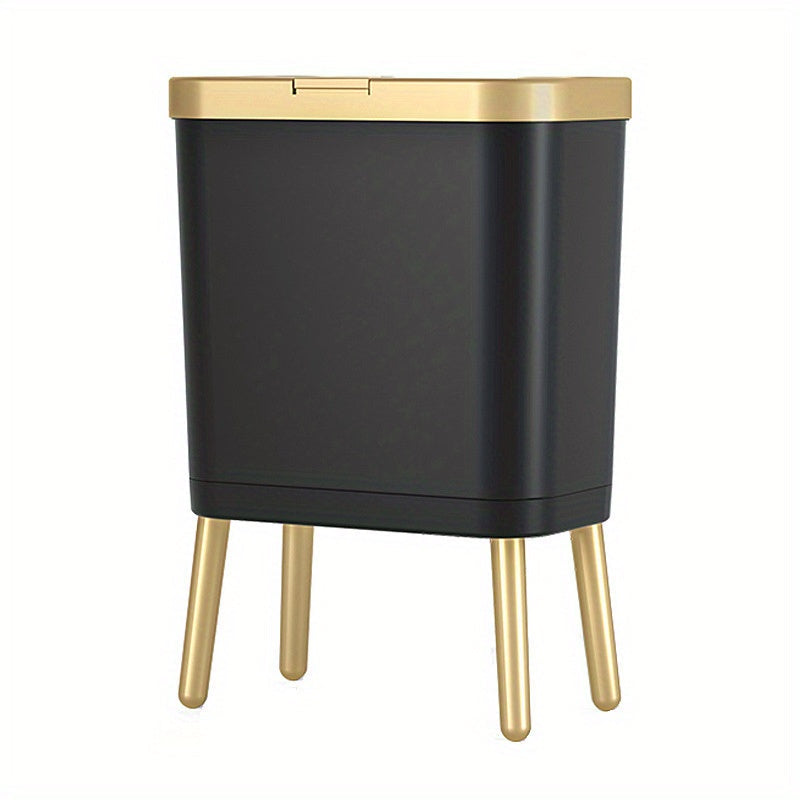 Large Odor-Control Trash Can with Tall Legs