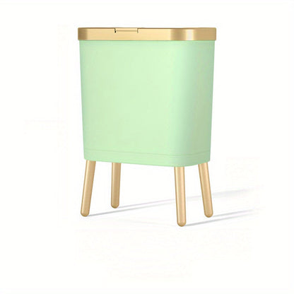 Large Odor-Control Trash Can with Tall Legs