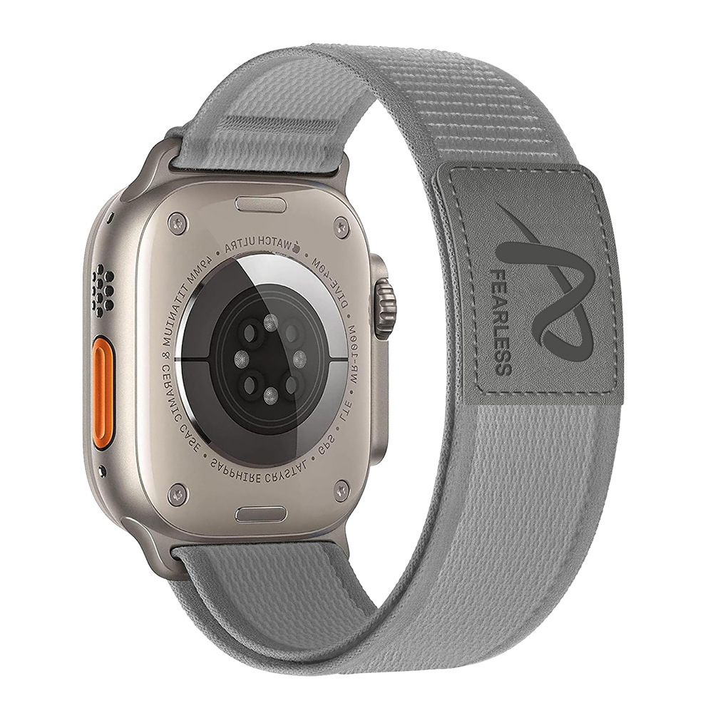 Durable Nylon Band with Leather Patch for Apple Watch