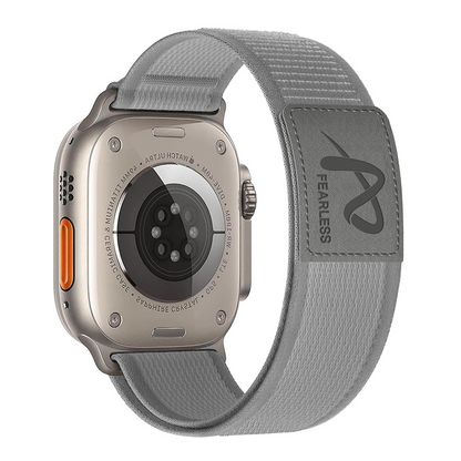 Durable Nylon Band with Leather Patch for Apple Watch