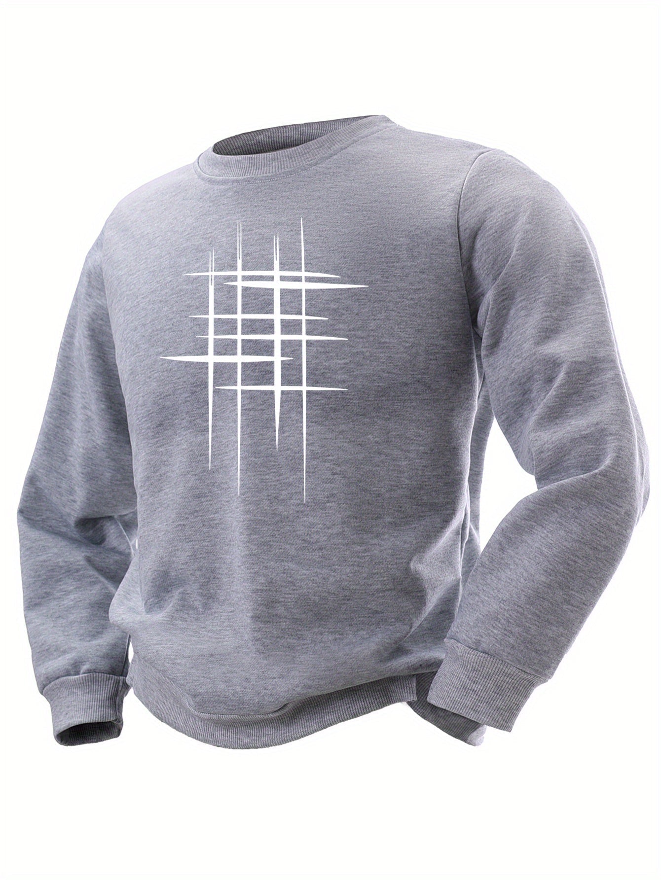 Cozy Large Geometric Knit Winter Sweatshirt