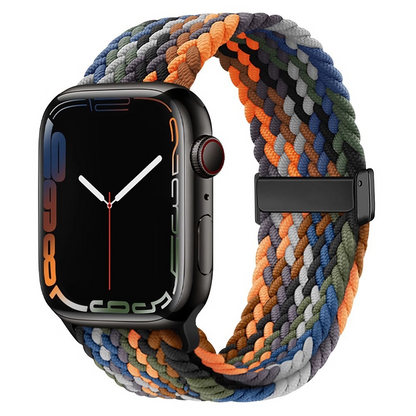 Stylish Braided Nylon Magnetic Closure Strap