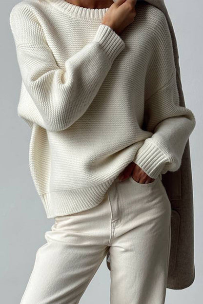 Soft White Ladies Cashmere Winter Sweater - BritishElegance