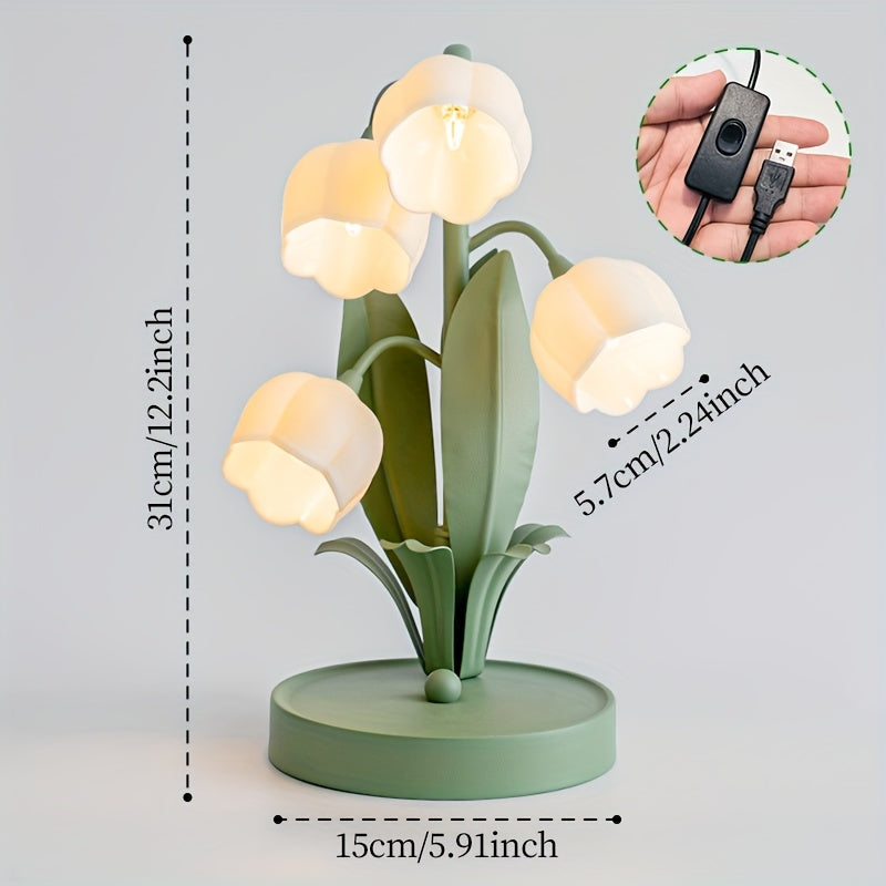 Beautiful Flower Table Lamp | Soft White Lighting