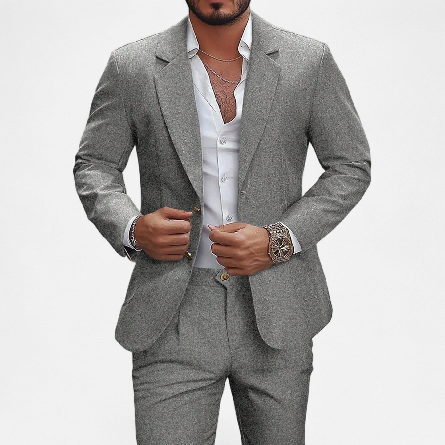 Classic Fit Men's Blazer and Pants Set