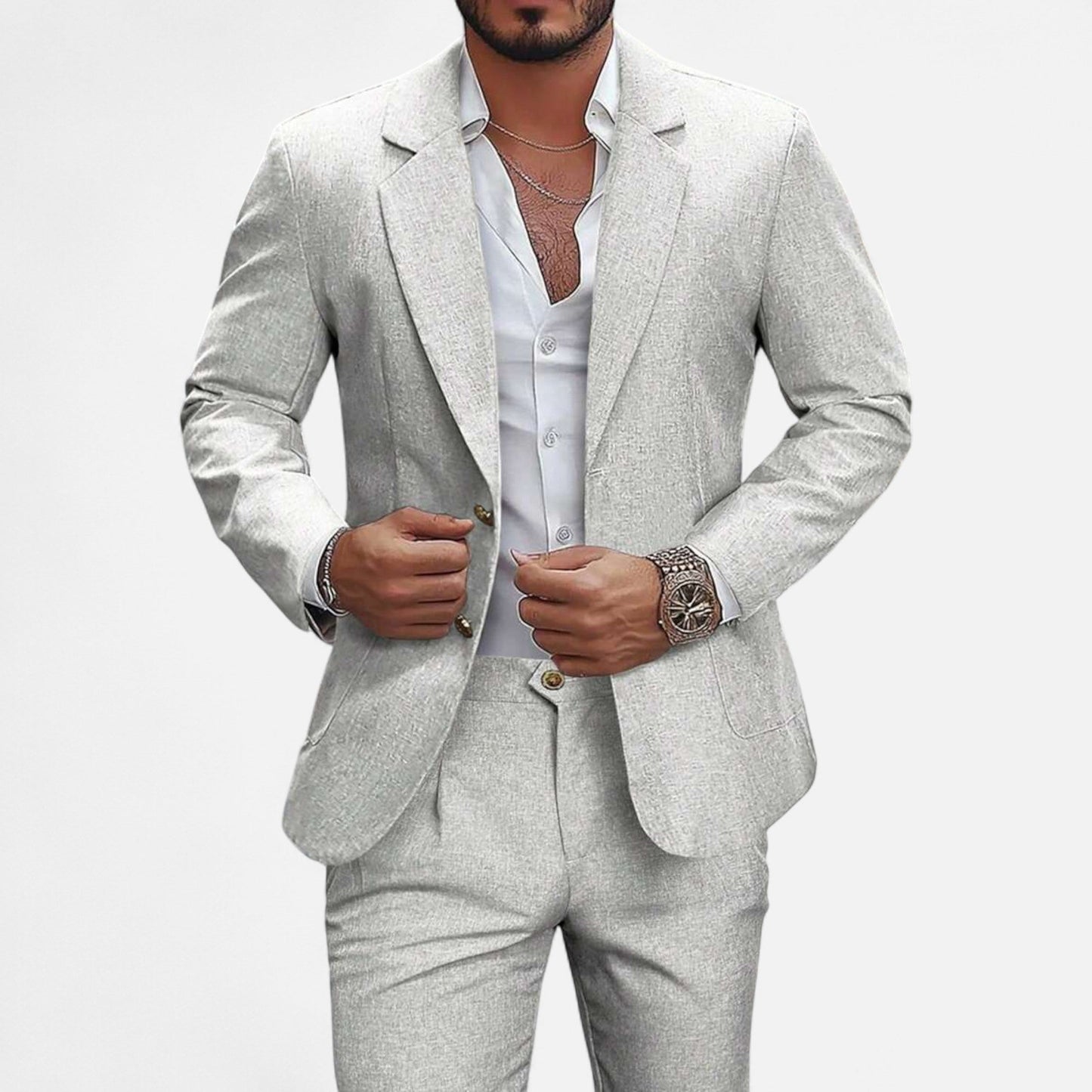 Classic Fit Men's Blazer and Pants Set