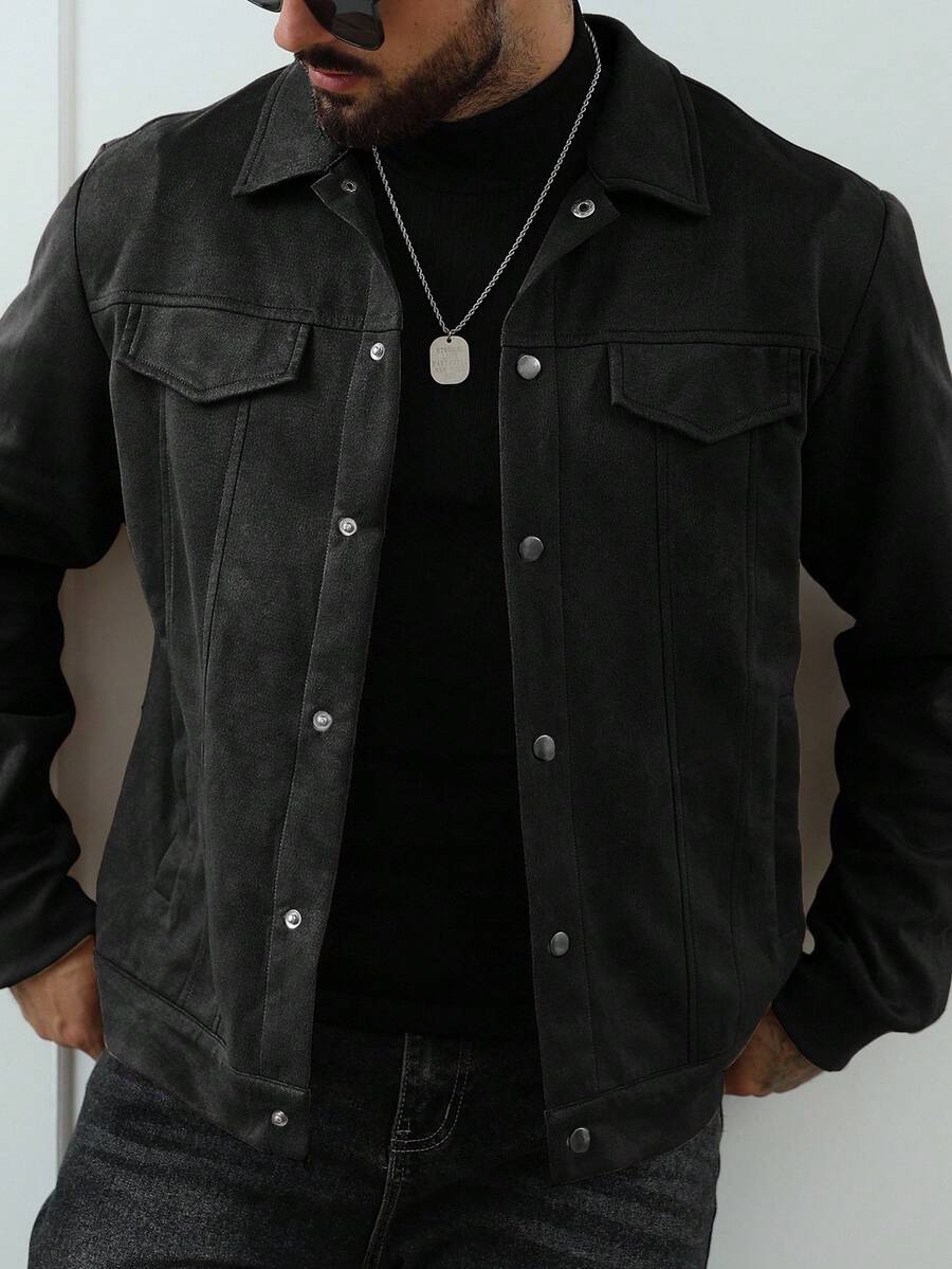Timeless Brown Leather Look Jacket