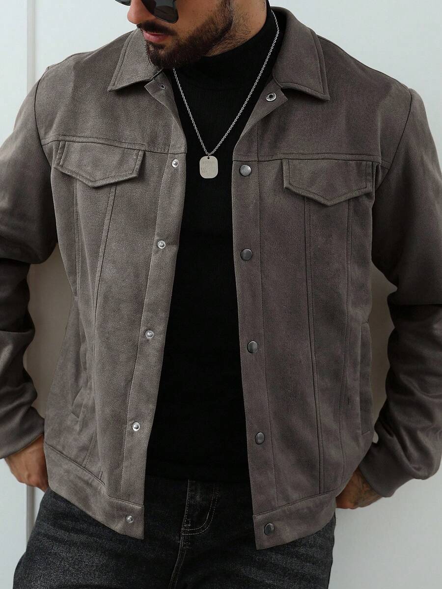 Timeless Brown Leather Look Jacket