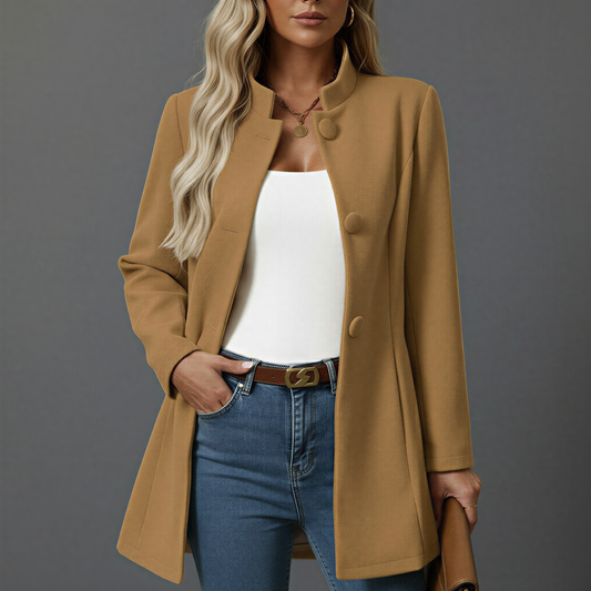 Classic Ladies Fit Tailored Coat - VogeLuxe