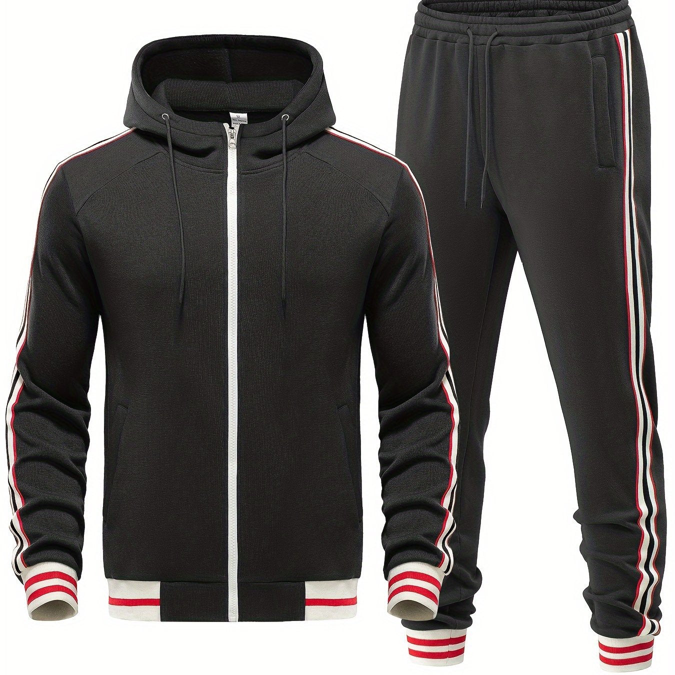 Men's Grey 2-Piece Sport Tracksuit Set