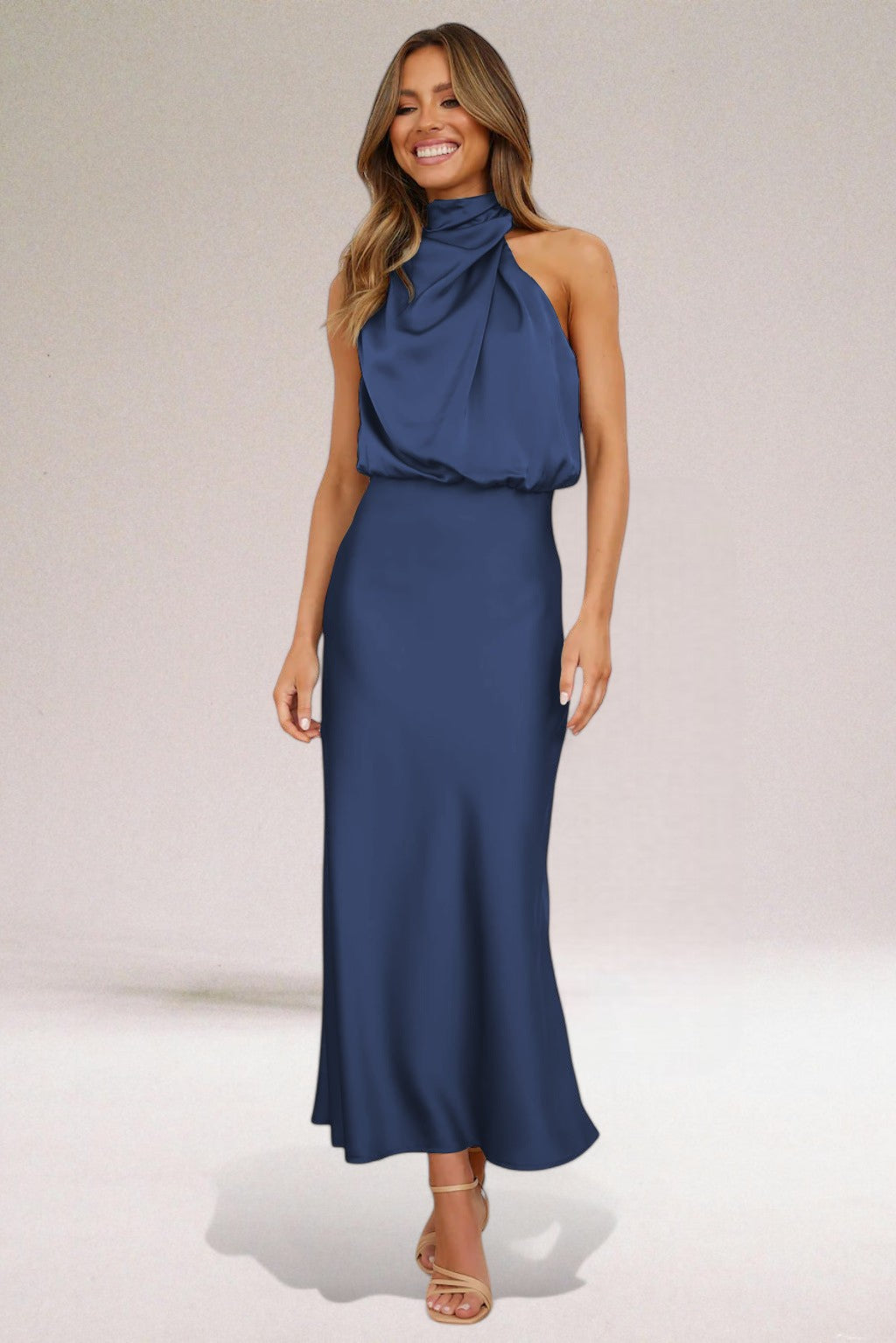 Flavia | Elegant Dress with Halter Neck