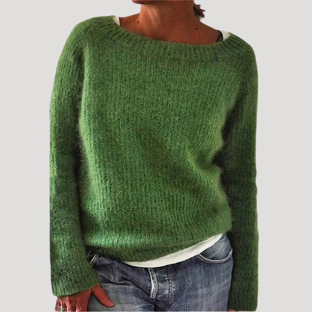 Comfy Casual Women's Crew Neck Sweater - VogeLuxe