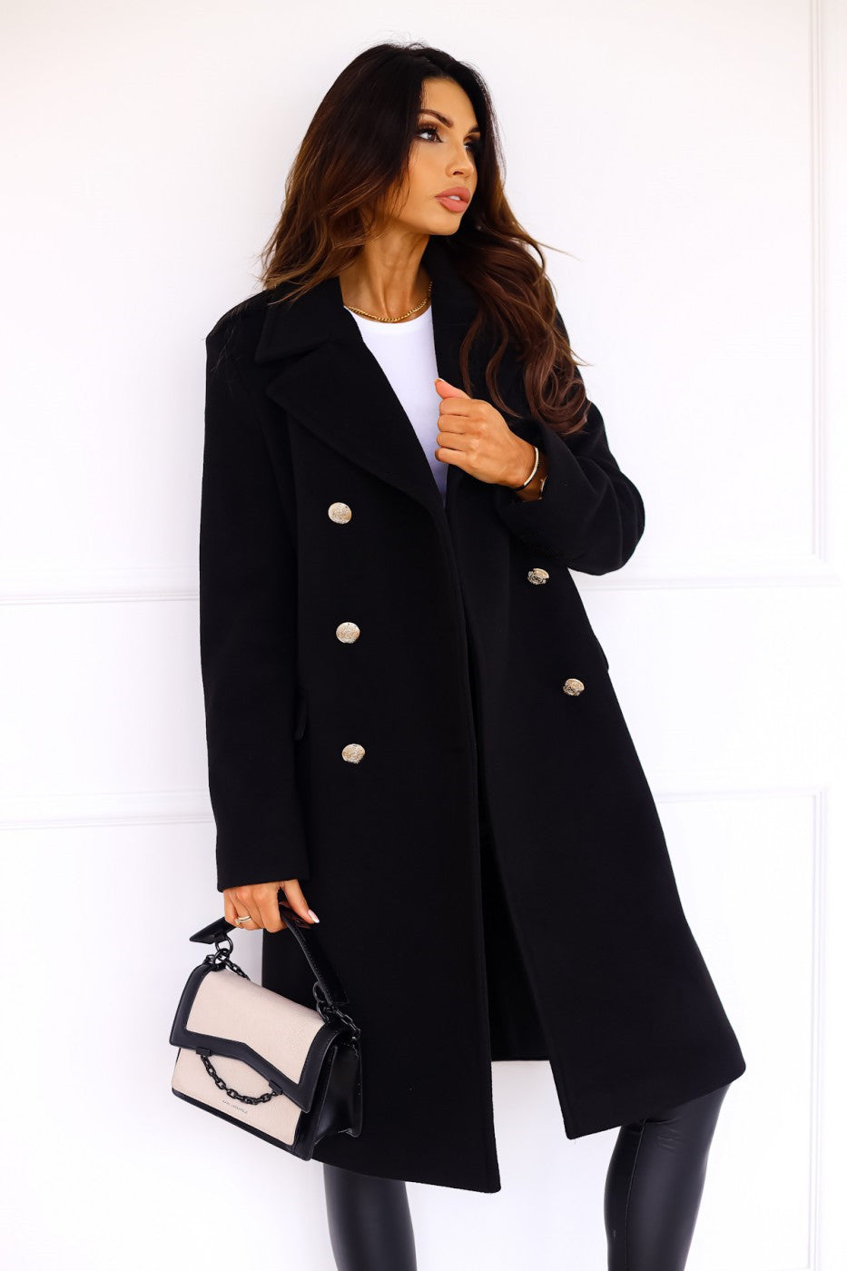 Classic Double Breasted Wool Coat for Women