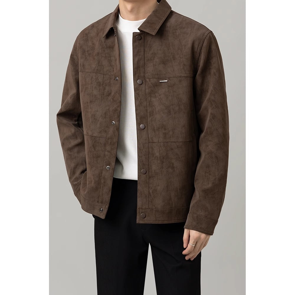 Classic Men's Button Down Jacket Shirt - VogeLuxe