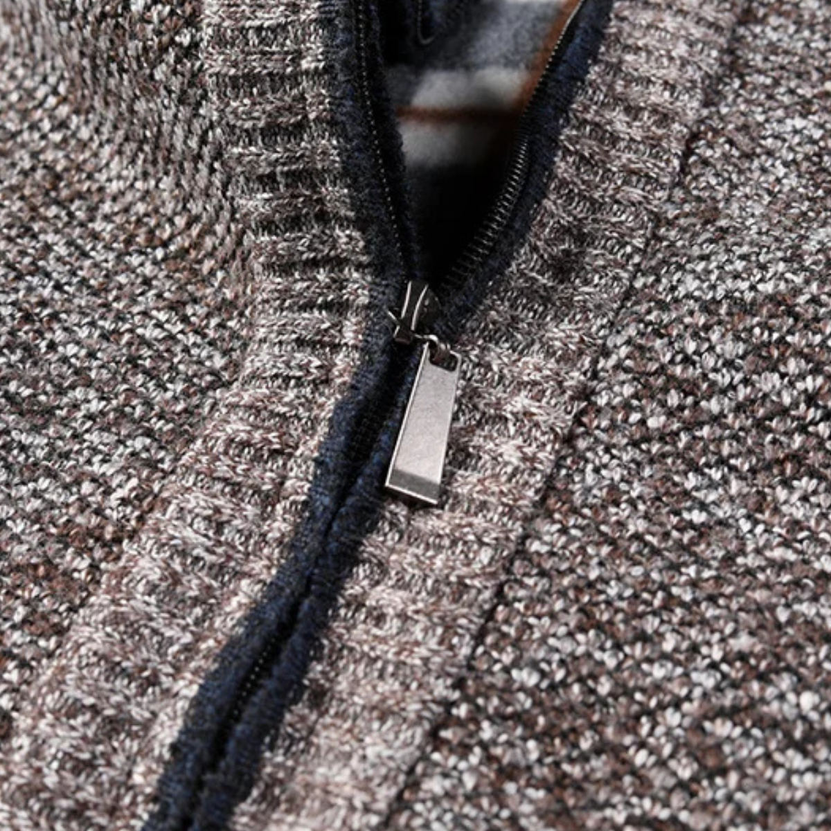 VogeLuxe | Men’s Textured Full Zip Knit Cardigan Jacket