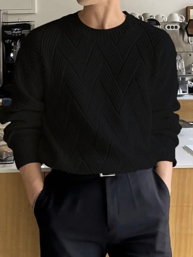 Warm Mens Winter Crew Neck Jumper