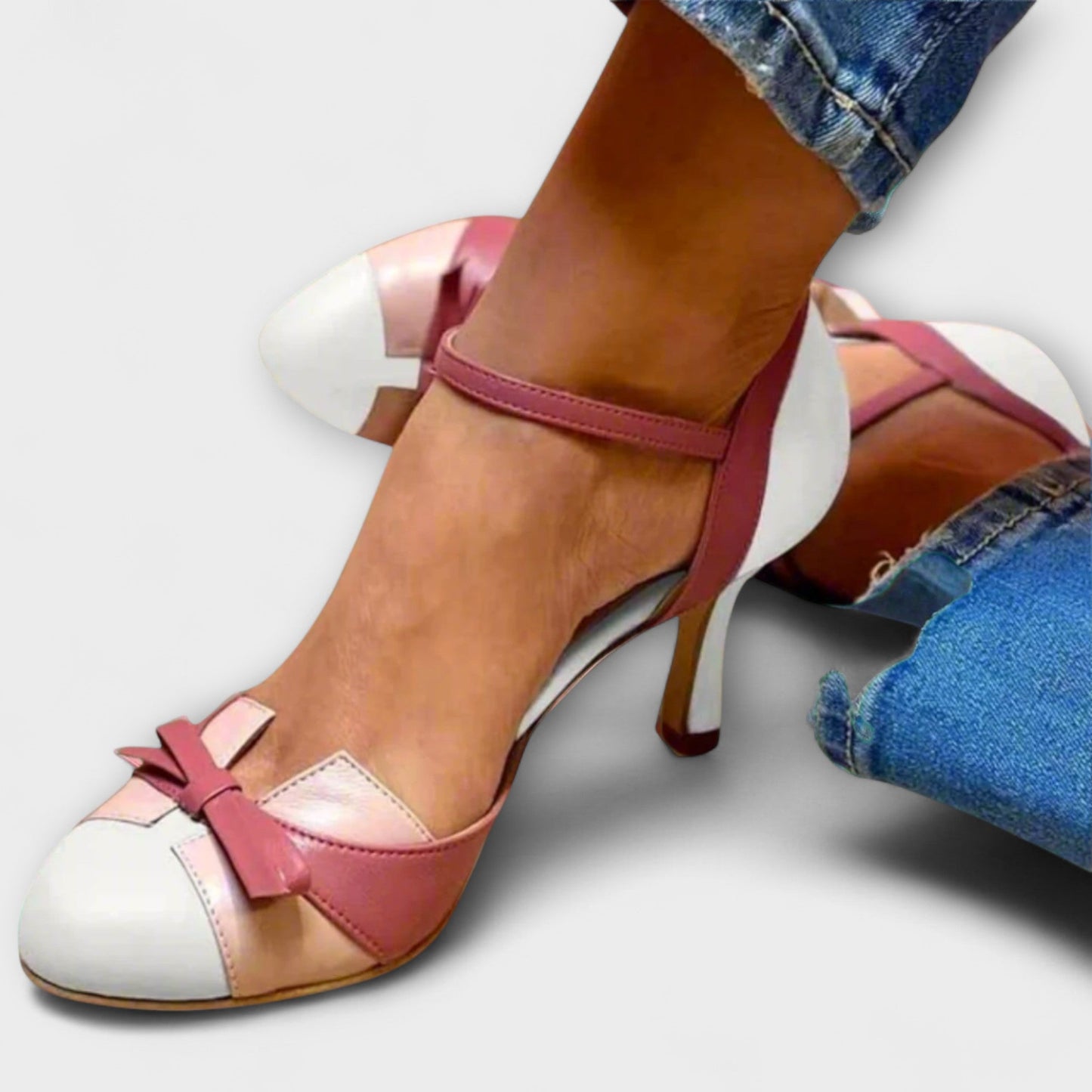 VogeLuxe | Women’s Vintage Mary Jane Heels with Bow Accent