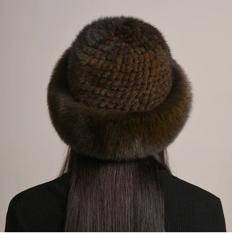 Luxurious Mink Fur Winter Hat for Women