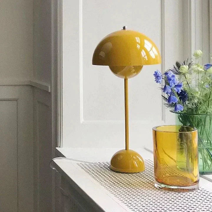 Modern Wooden Mushroom Table Light