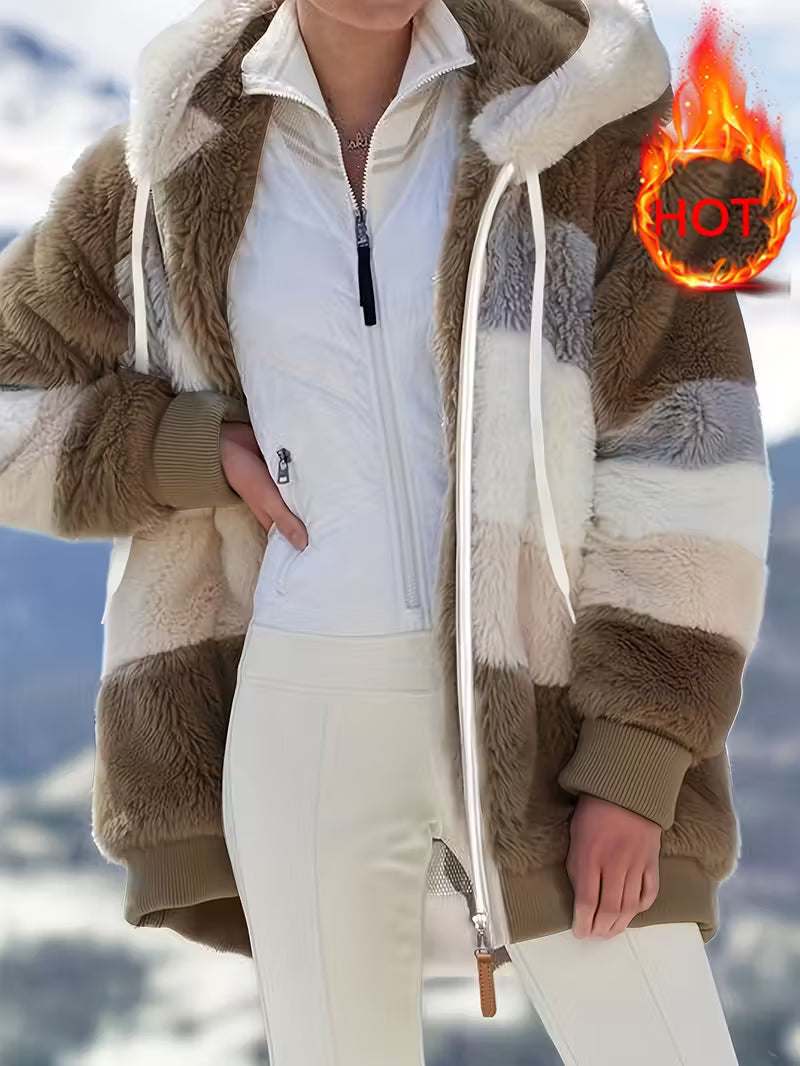 Soft Faux Fur Parka Coat - Warm Women's Winter Jacket