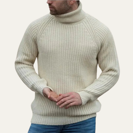 VogeLuxe | Men’s Warm Chunky Ribbed Turtleneck Sweater