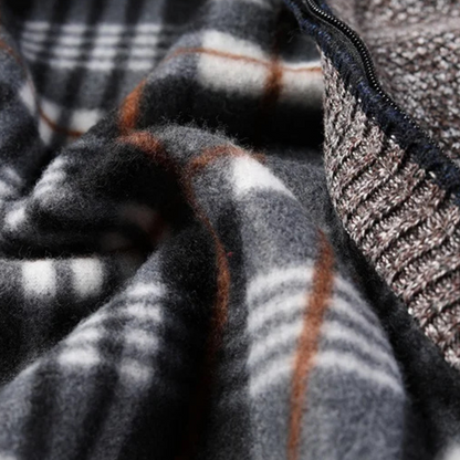 VogeLuxe | Men’s Textured Full Zip Knit Cardigan Jacket