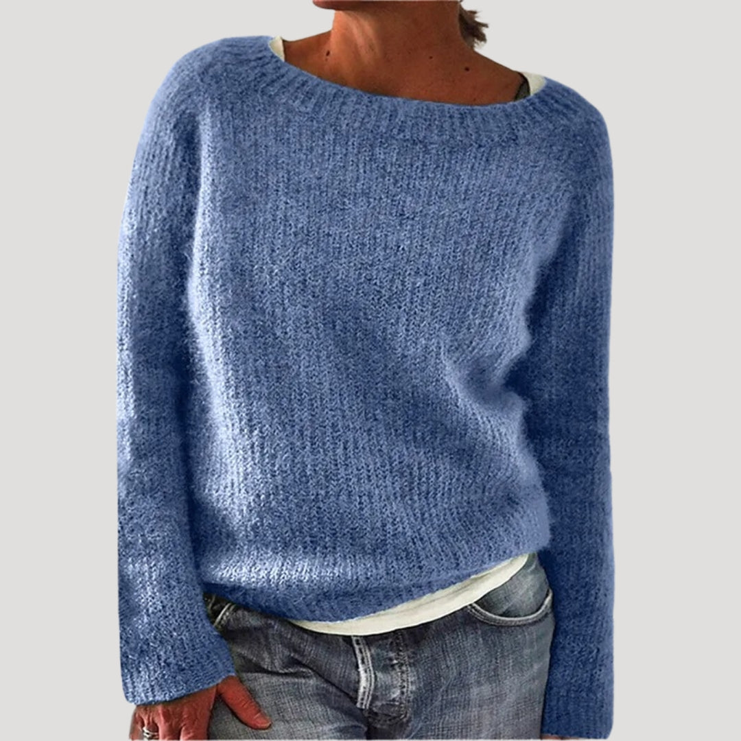 Comfy Casual Women's Crew Neck Sweater