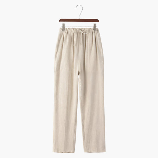 Casual Cotton Loose Fit Pants - VogeLuxe