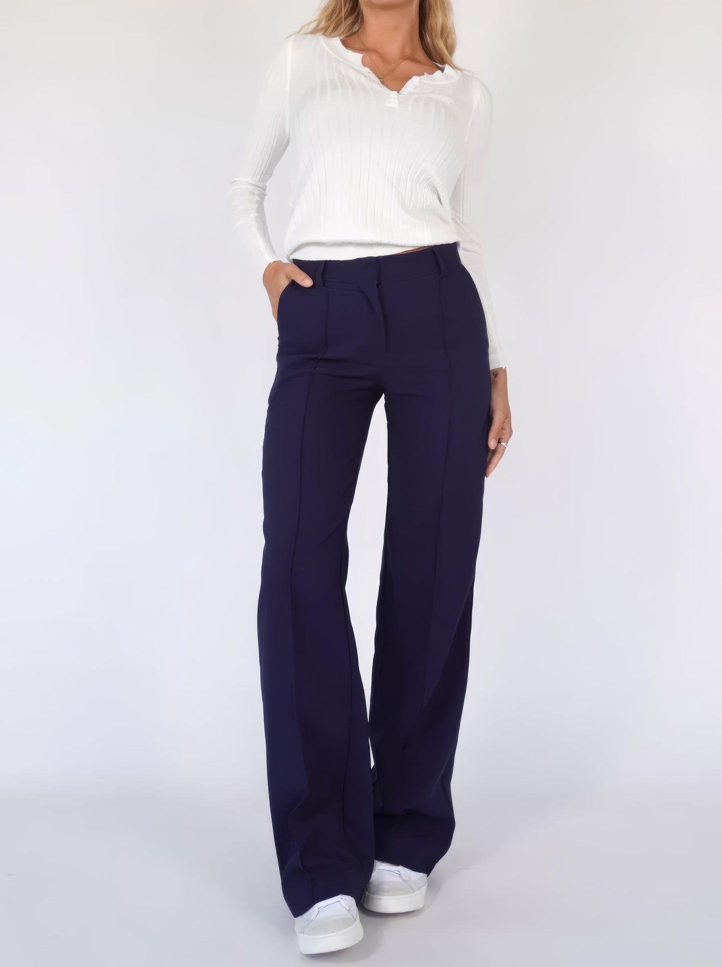 Stylish High Waist Wide Leg Pants