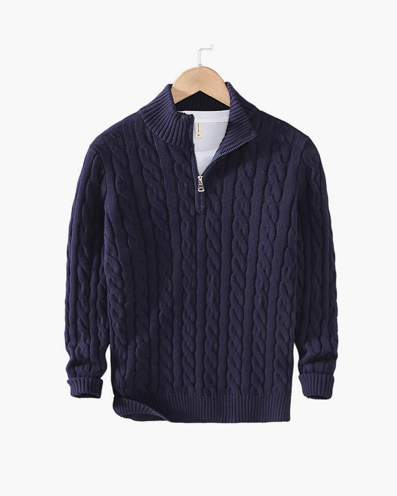Cozy Men's Cable Knit Winter Sweater - VogeLuxe