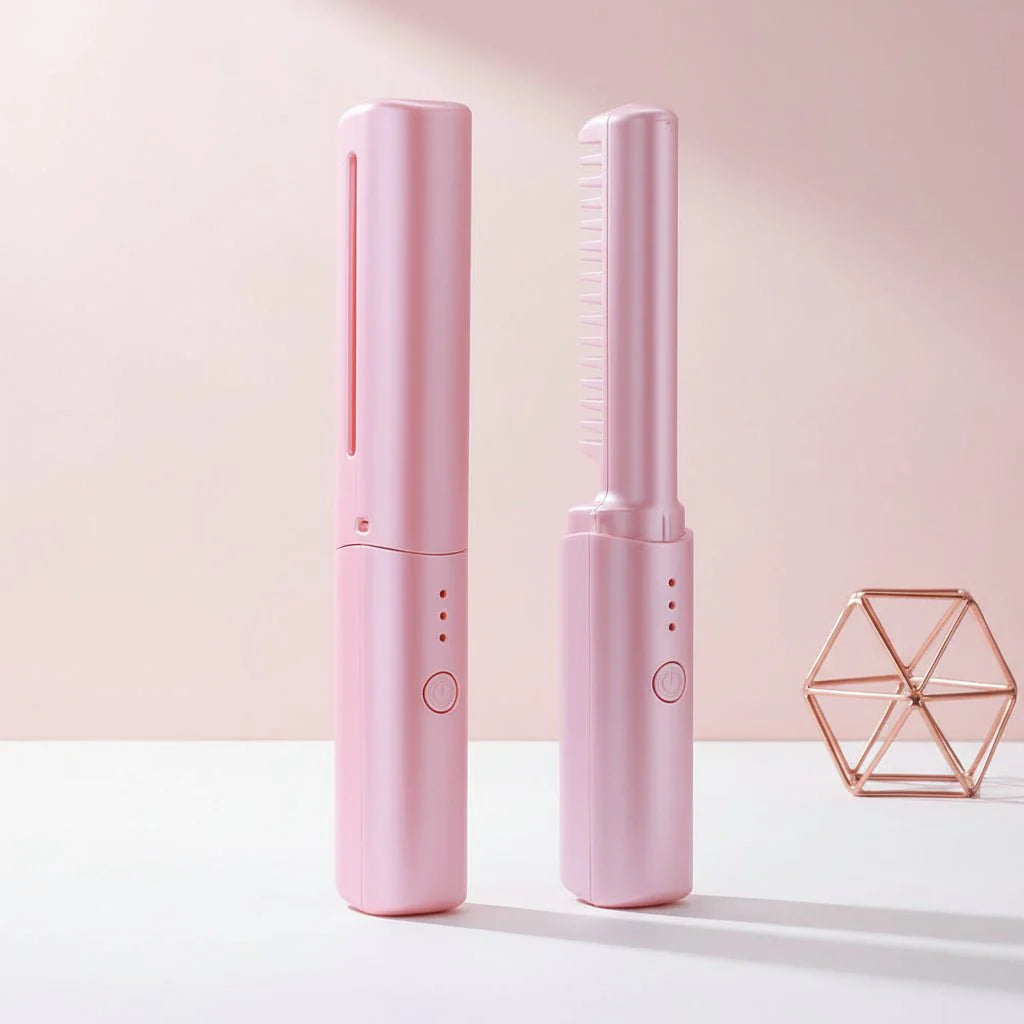 Portable Ceramic Straightening Hair Brush
