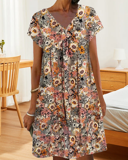Ladies' Bright Floral Sundress for Summer - VogeLuxe