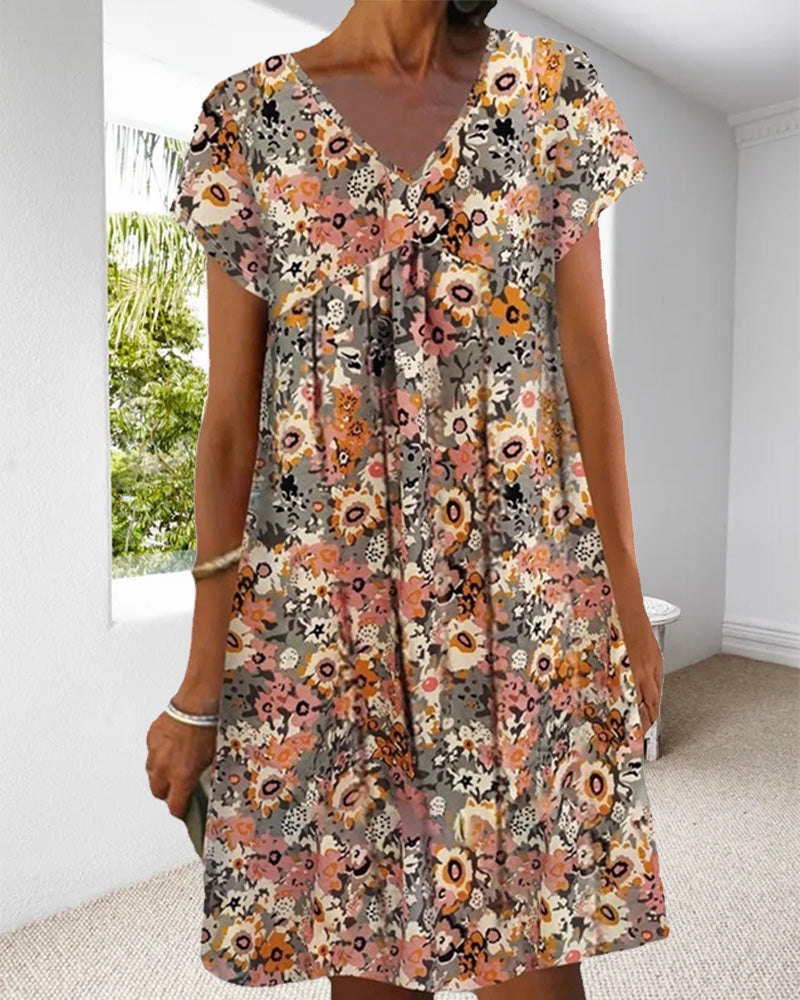 Ladies' Bright Floral Sundress for Summer