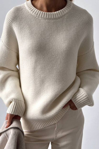 Soft White Ladies Cashmere Winter Sweater