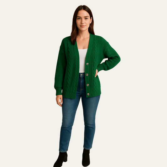 VogeLuxe | Women’s Cozy Cable Knit Cardigan