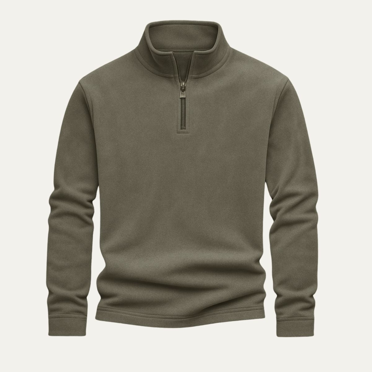 VogeLuxe | Men’s Textured Quarter Zip Stand Collar Pullover