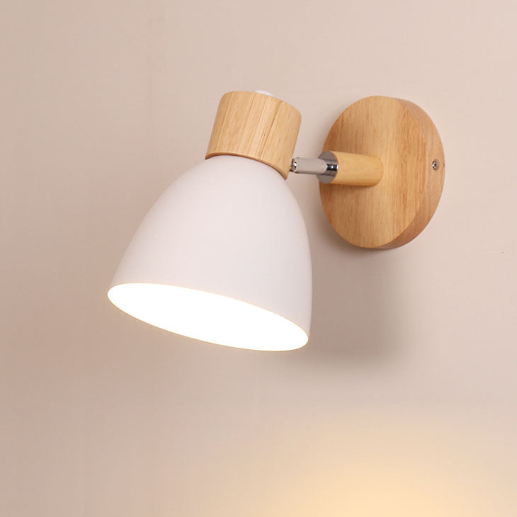 Rustic Wooden Iron Wall Lamp