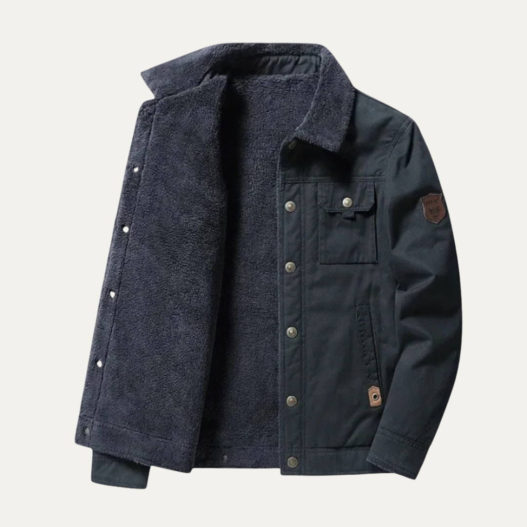 VogeLuxe | Men’s Sherpa Lined Utility Jacket
