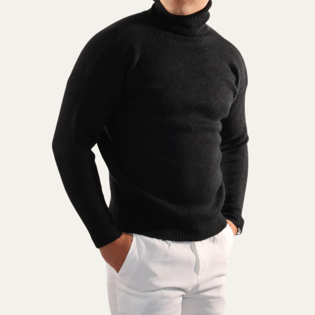 VogeLuxe | Men’s Plush Oversized Turtleneck Sweater