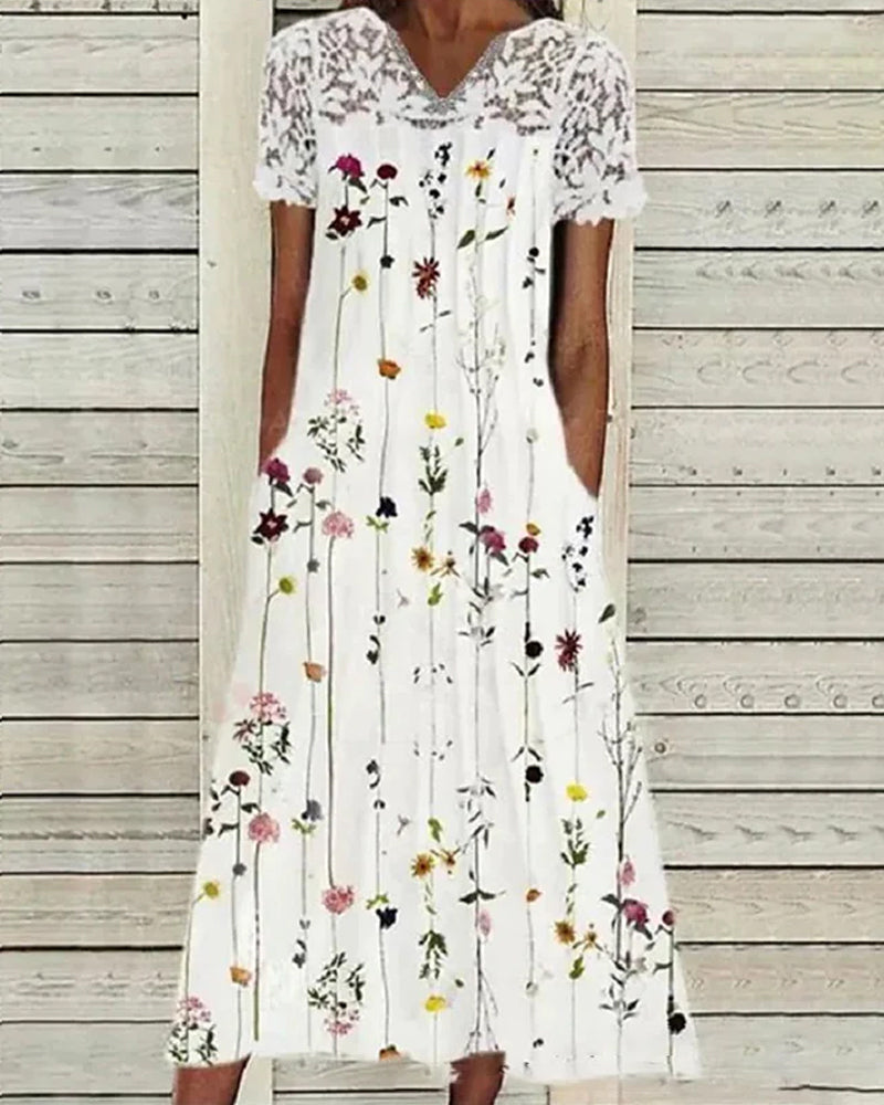 Casual Floral Women's Sundress for Daily Wear - VogeLuxe