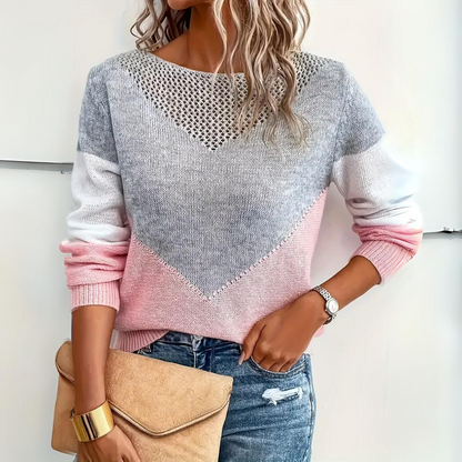Women's Soft Pink Cashmere Sweater for Cold Weather - VogeLuxe