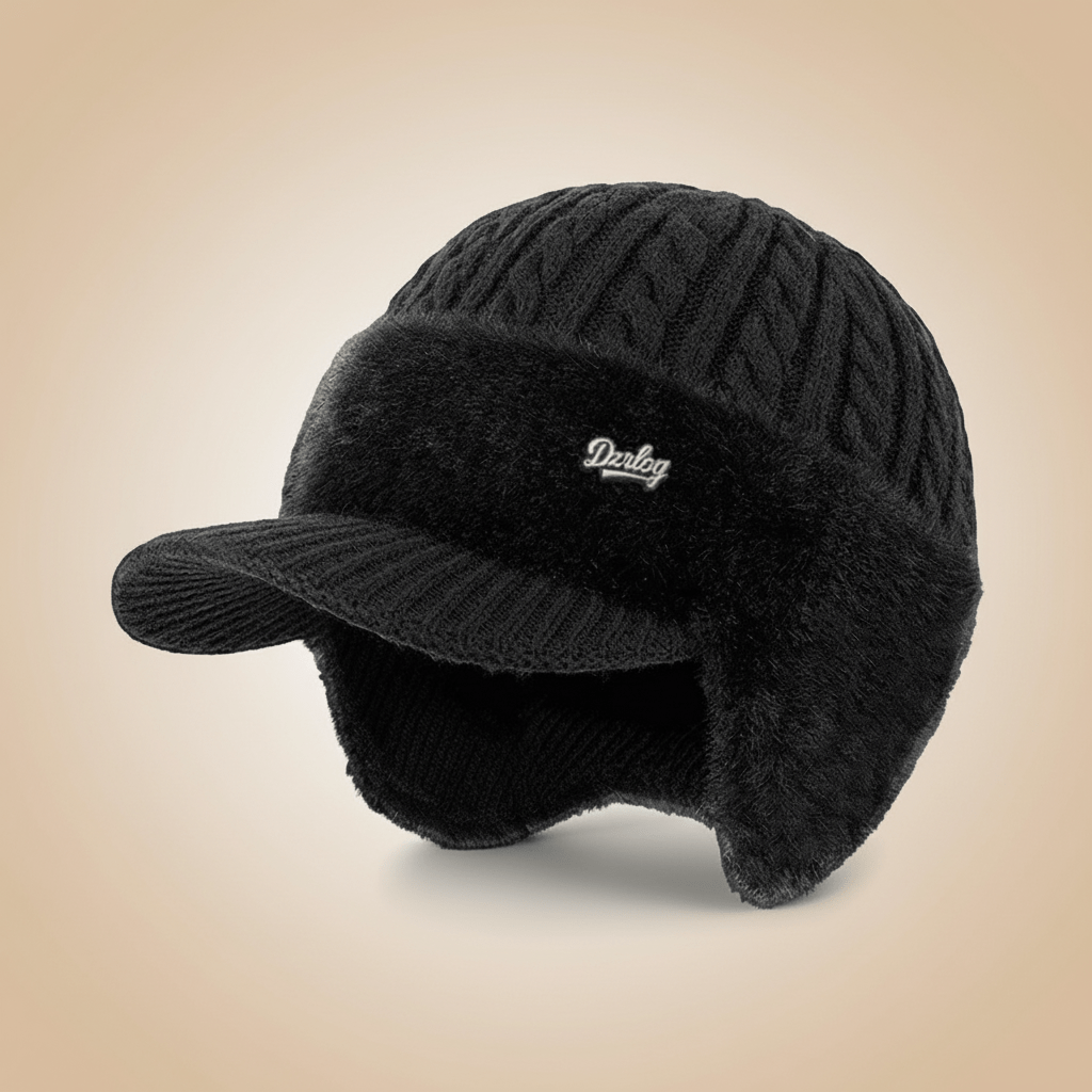 Warm Faux Fur Lined Winter Beanie Hat
