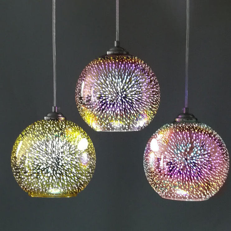 Vibrant 3D Glass Pendant Lamp - Stylish Hanging Light