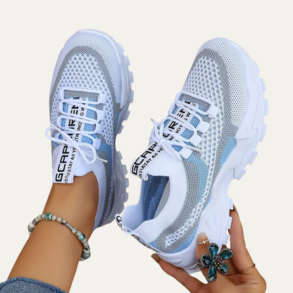 VogeLuxe | Women’s Lightweight Chunky Platform Mesh Sneakers