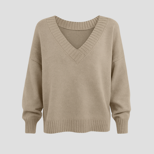 Classic Women's V Neck Sweater - VogeLuxe